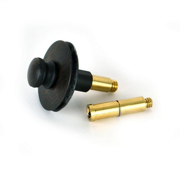 Watco Push Pull Bath Stopper w-3/8 in. to 5/16 in. P, Adapter, Bronze 38516-BZ